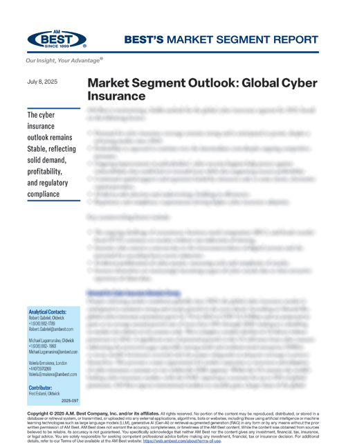 Market Segment Report: Market Segment Outlook: Global Cyber Insurance 
