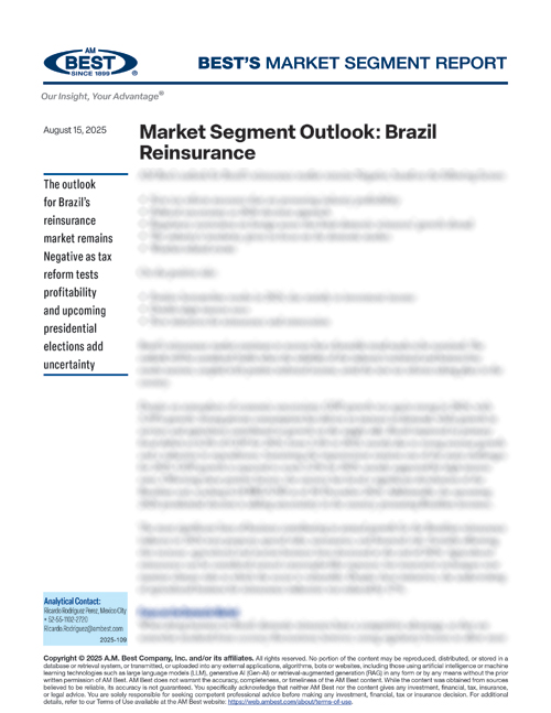 Market Segment Report: Market Segment Outlook: Brazil Reinsurance