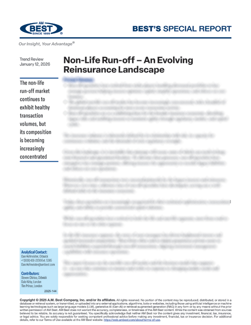Special Report:  Non-Life Run-off – An Evolving Reinsurance Landscape