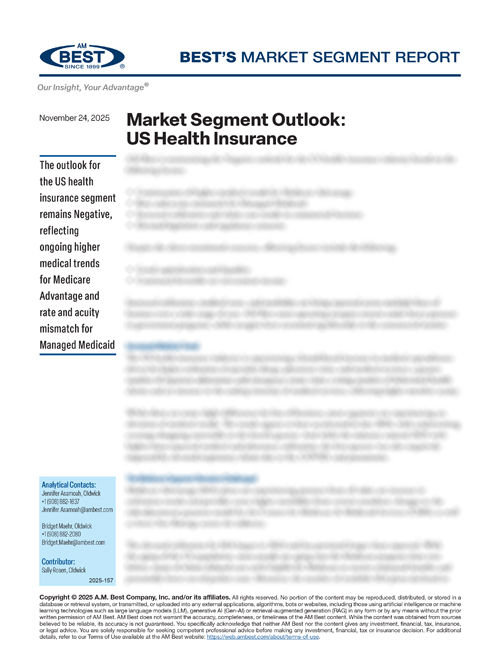 Market Segment Report: Market Segment Outlook: US Health Insurance