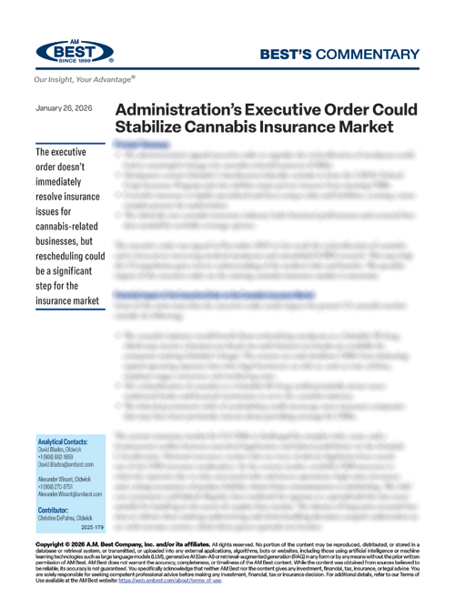 Commentary: Administration’s Executive Order Could Stabilize Cannabis Insurance Market