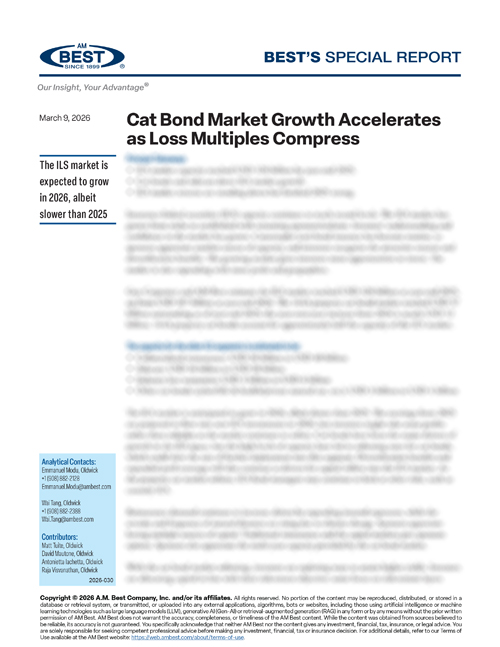 Special Report: Cat Bond Market Growth Accelerates as Loss Multiples Compress