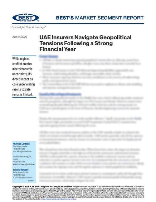 Market Segment Report: UAE Insurers Navigate Geopolitical Tensions Following a Strong Financial Year