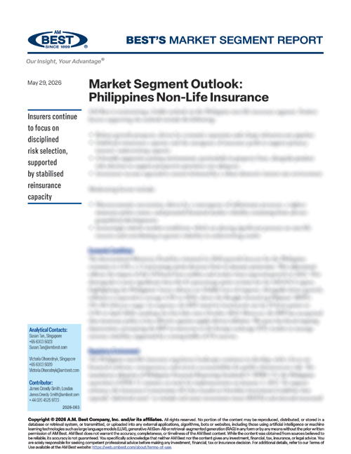 Market Segment Report: Market Segment Outlook: Philippines Non-Life Insurance