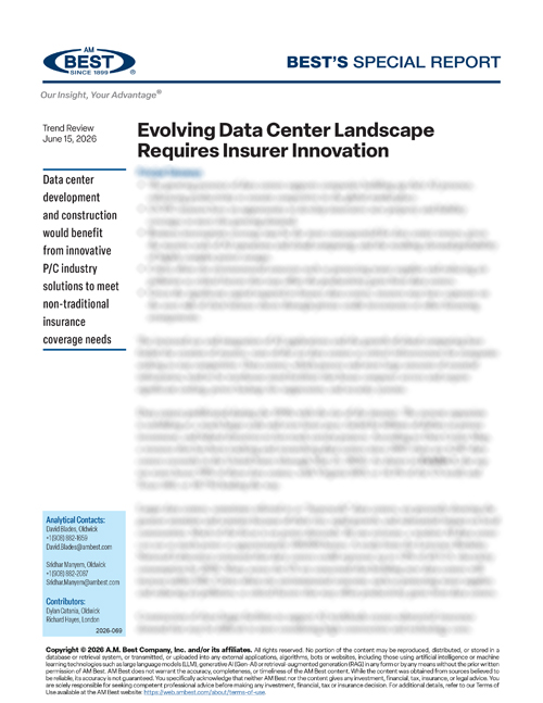 Special Report: Evolving Data Center Landscape Requires Insurer Innovation
