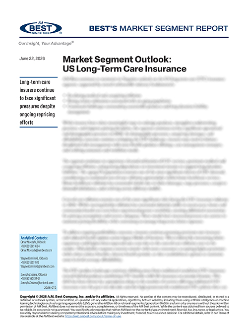 Market Segment Report: Market Segment Outlook: US Long-Term Care Insurance