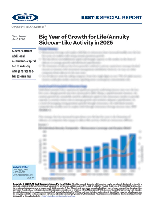 Special Report: Big Year of Growth for Life/Annuity Sidecar-Like Activity in 2025
