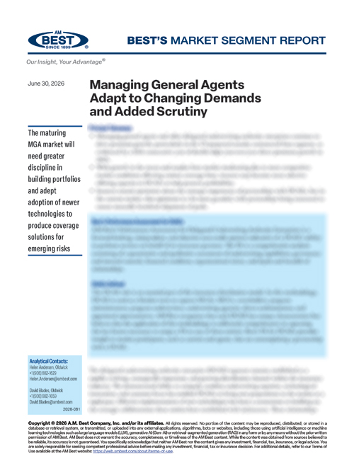 Market Segment Report: Managing General Agents Adapt to Changing Demands and Added Scrutiny