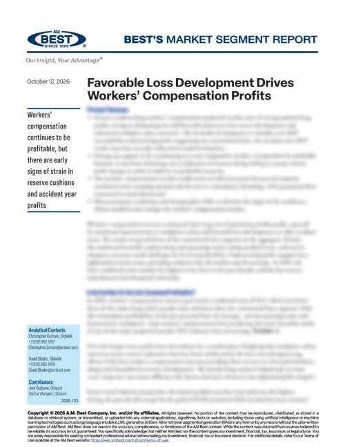Market Segment Report: Favorable Loss Development Drives Workers’ Compensation Profits