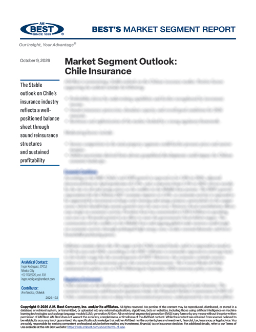 Market Segment Report: Market Segment Outlook: Chile Insurance