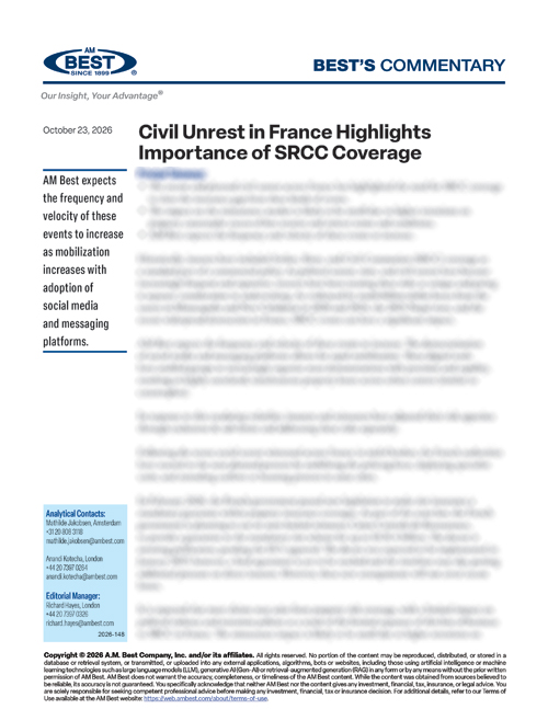 Commentary: Civil Unrest in France Highlights Importance of SRCC Coverage